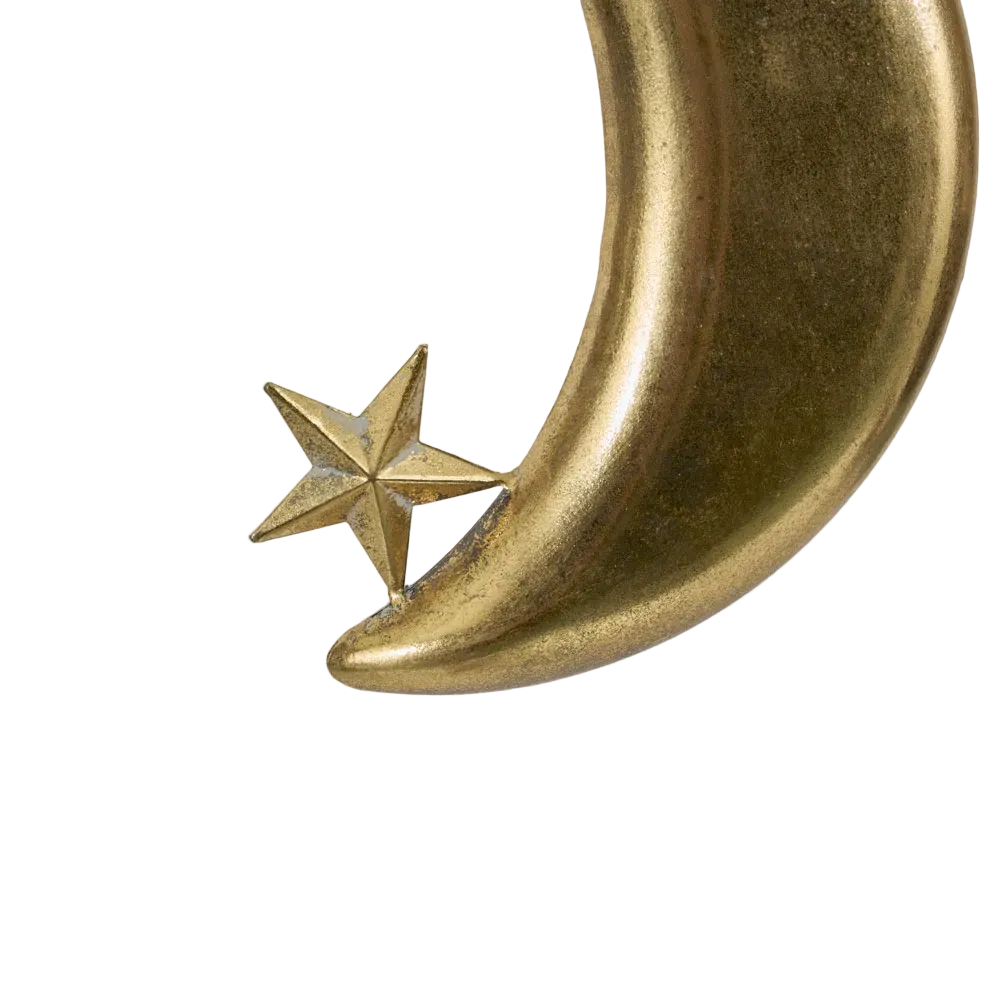 Moon Cresent with Star 25cm - Christmas Decorations Brisbane