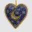 Celestial Moon Velvet Heart Hanging Decoration