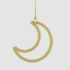Crescent Moon Beaded Gold 14cm