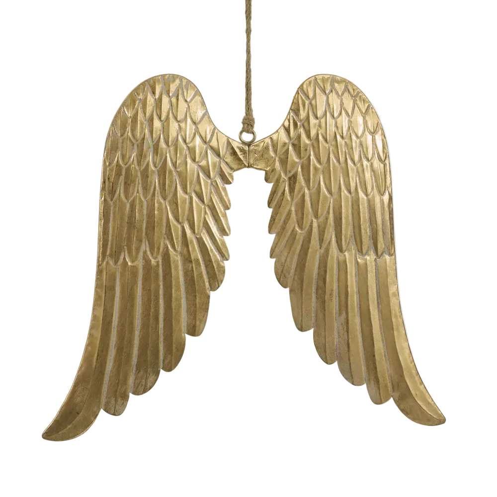 Angel Wings Gold Hanging Small 57cm - Christmas Decorations Brisbane