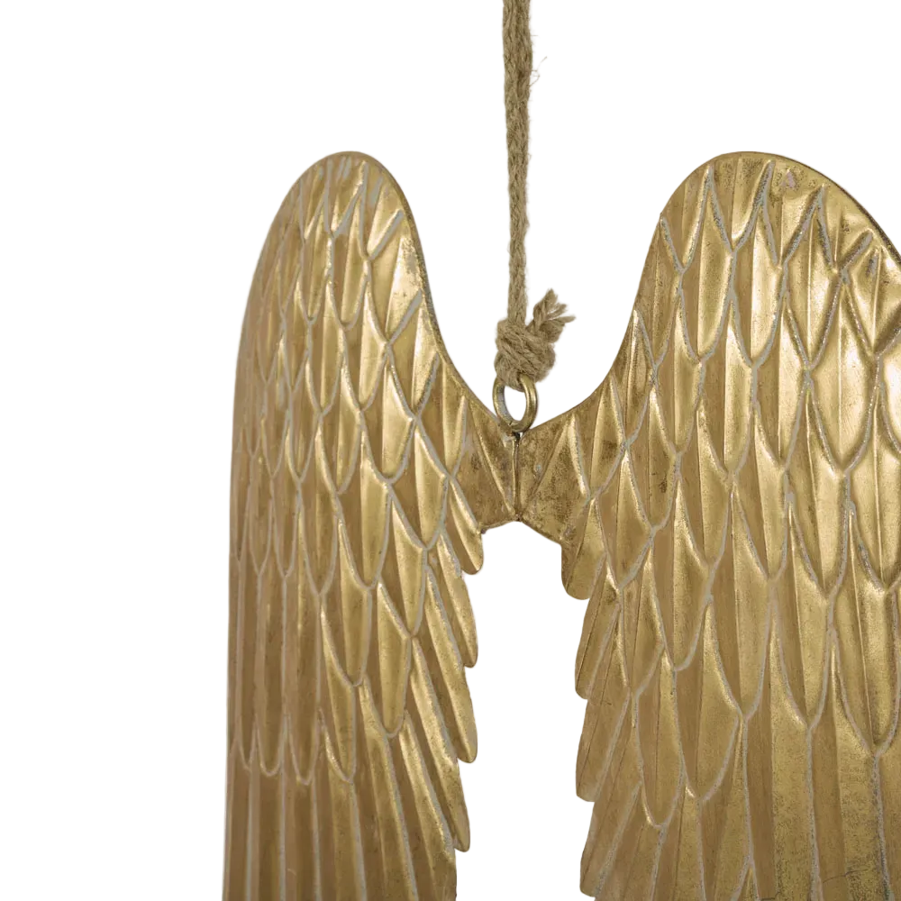 Angel Wings Gold Hanging Large 96cm - Christmas Decorations Brisbane