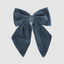Velvet Bow Clip-On Navy Blue 36cm