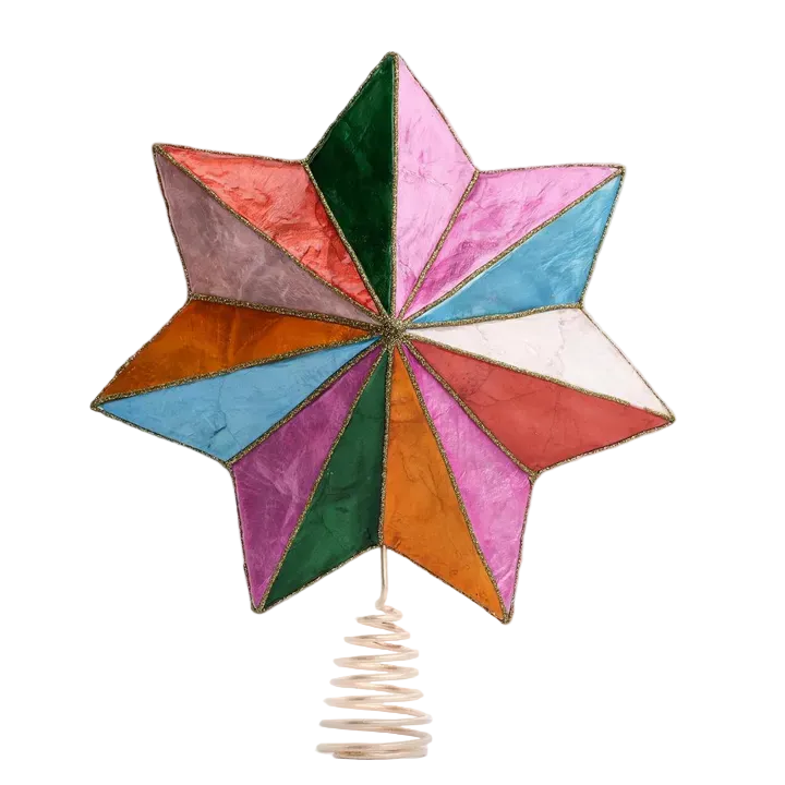Marrakech Star Capiz Tree Topper 32cm - Christmas Decorations Brisbane