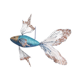 Merlin Fancy Fish Blue Glitter 34cm - Christmas Decorations Brisbane