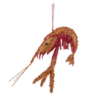 Prawn Glitter Red/Orange 26cm - Christmas Decorations Brisbane