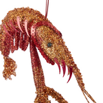 Prawn Glitter Red/Orange 26cm - Christmas Decorations Brisbane