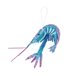 Prawn Glitter Blue/Pink 26cm - Christmas Decorations Brisbane