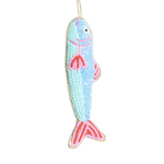 Sequin Fish Blue/Pink Hanging 14cm - Christmas Decorations Brisbane