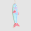 Sequin Fish Blue/Pink Hanging 14cm