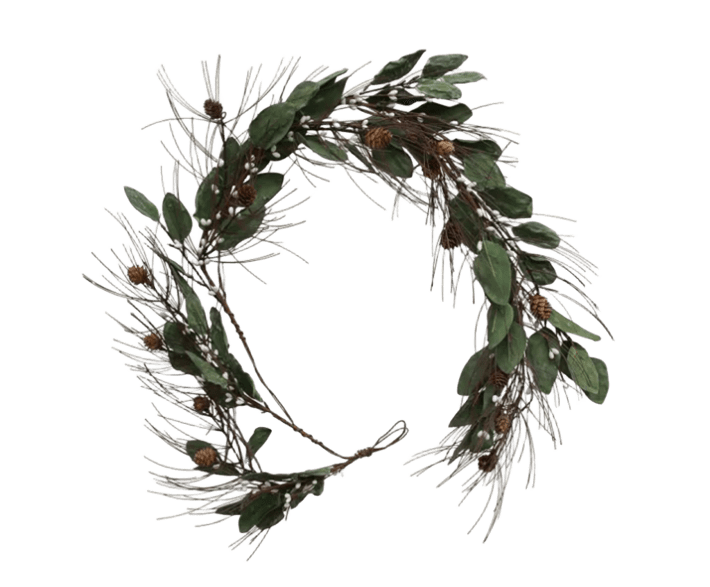 Garland White Berry Pinecone 140cm