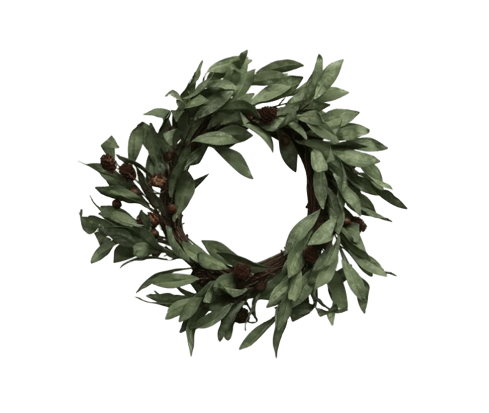 Wreath Eucalyptus Wood Berry 55cm - Christmas Decorations Brisbane