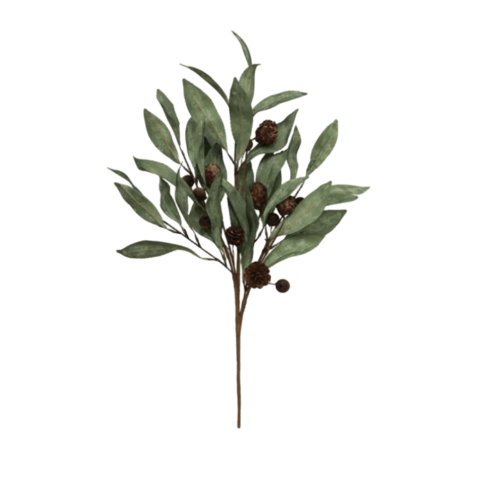 Pick Eucalyptus Wood Berry 65cm - Christmas Decorations Brisbane