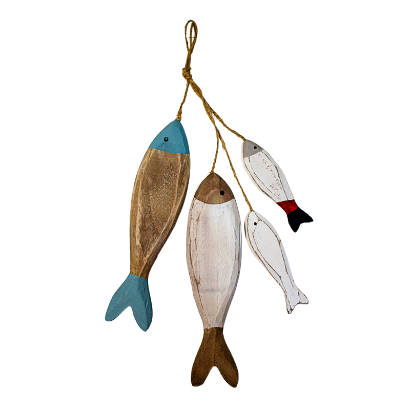 Fish School Wood 30cm - Christmas Decorations Brisbane