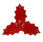 Flower Holly Clip Red 27cm - Christmas Decorations Brisbane