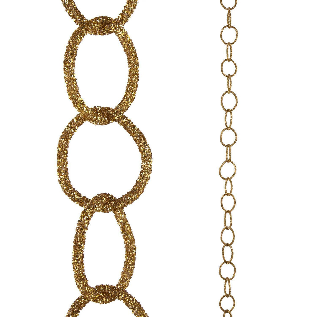 Golden Glittered Chain Garland 1.5m - Christmas Decorations Brisbane