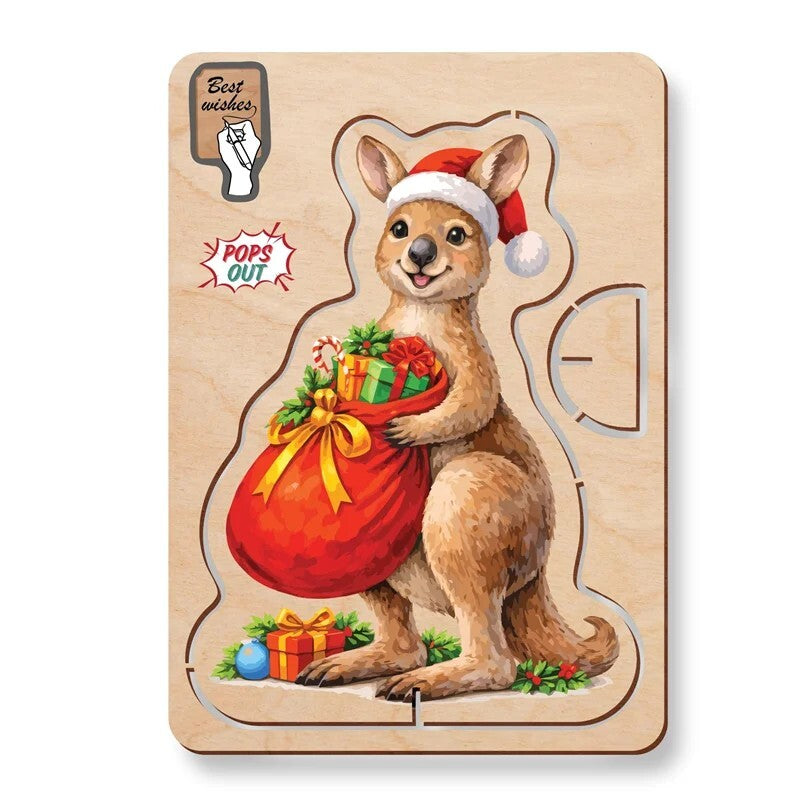 Greeting Card Christmas Kangaroo