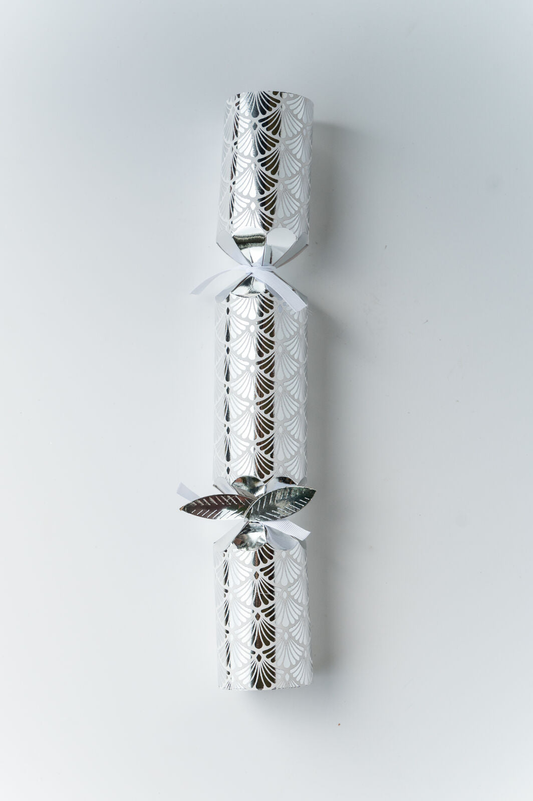 Crackers Silver Scalloped 6 pack - Christmas Decorations Brisbane