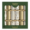 Christmas Crackers with assorted patterns in a gold and white colour scheme