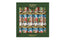 Christmas Crackers with bright artwork depicting snowy village scene