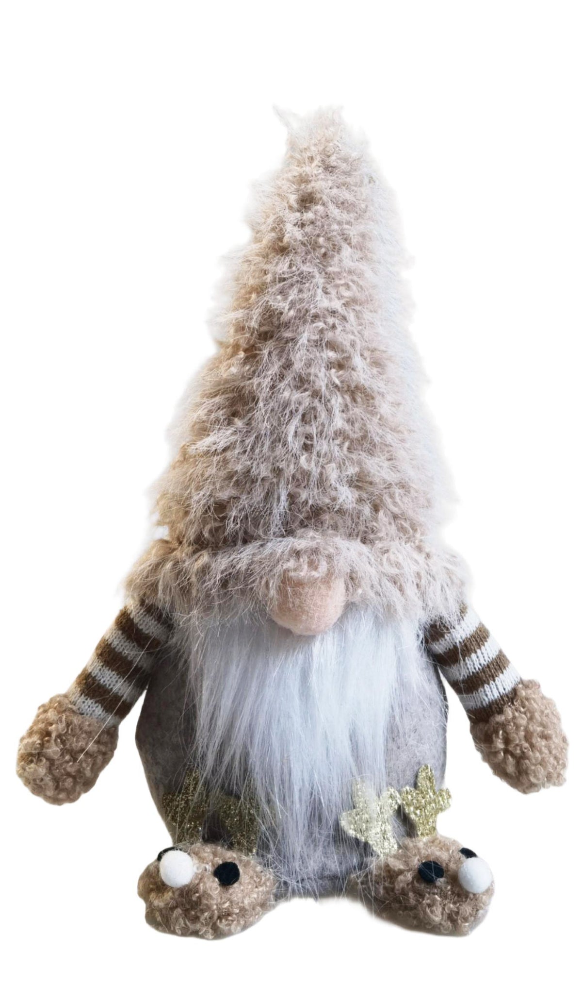 Gnome Large Beige & White Standing 30cm
