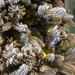 Flocked Pine Pre-Lit 2.75m - Christmas Decorations Brisbane