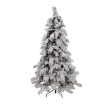 Pre-lit flocked christmas tree