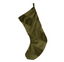 Green velvet christmas stocking