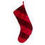 Two-tone velvet red Christmas stocking