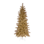 Champagne tinsel tree pre-lit with LED lights 2.3m