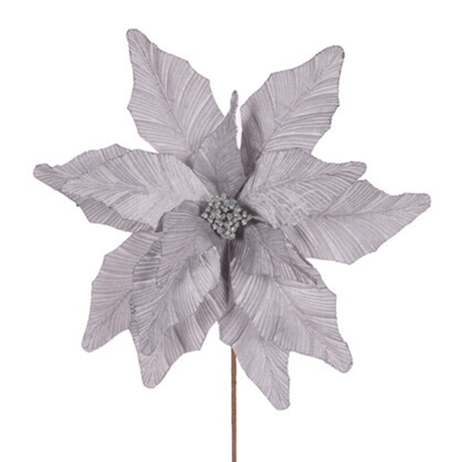 Poinsettia luxe silver flower