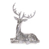 Lying disco reindeer, covered in mirror tiles