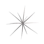 Silver spiky metallic starburst ornament large