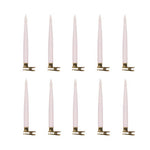 Set of 10 battery operated clip-on tapered candles