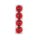 Pack of 4 shiny red bells