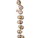 Bauble garland in champagne tones