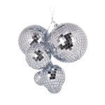 Cluster of disco ball baubles, silver