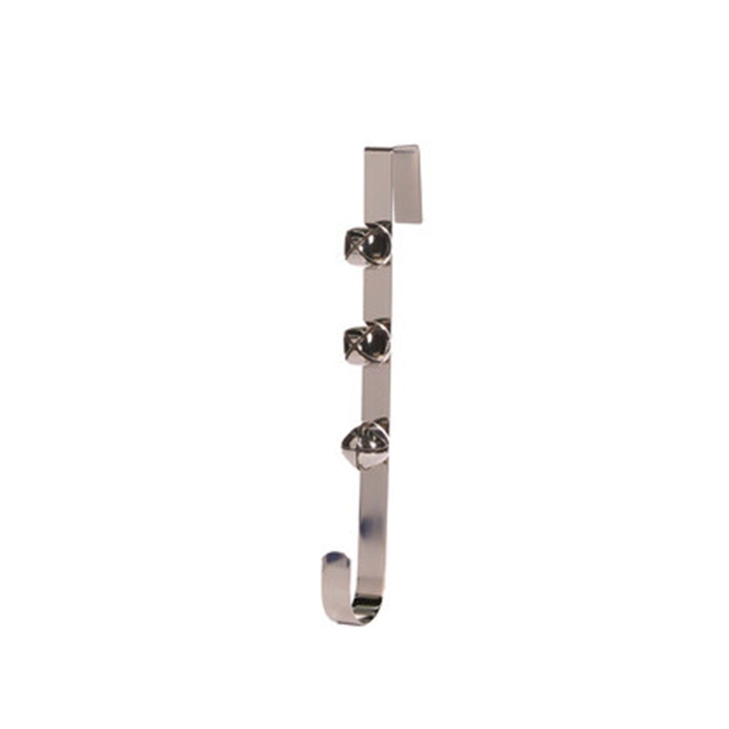 Silver wreath hanger with 3 bells