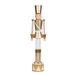 Gold and white toy soldier oversized ornament