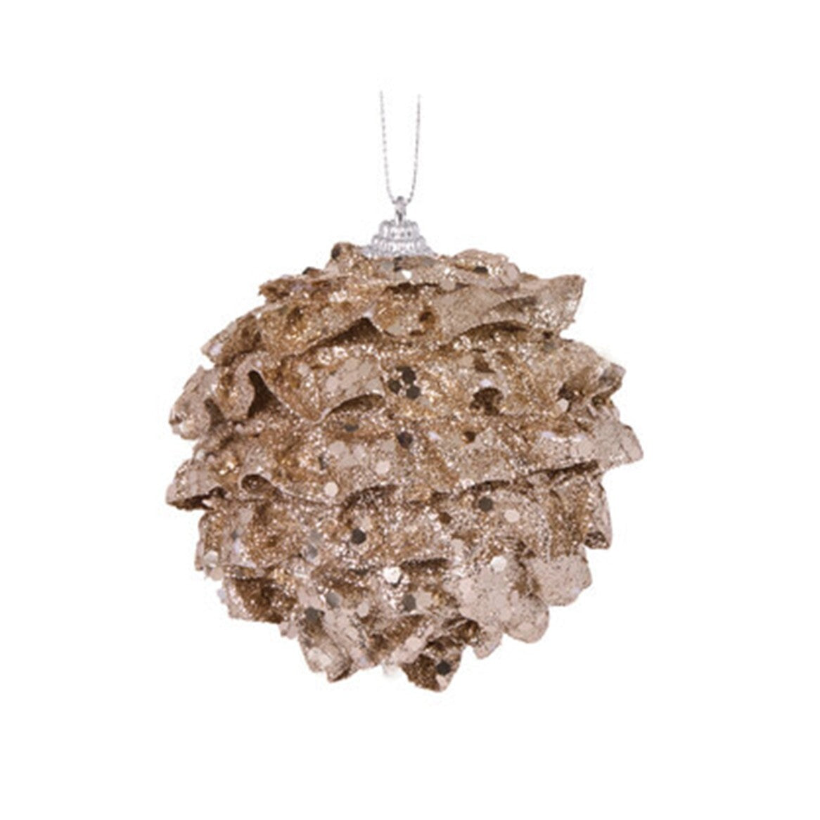 Champagne ruffle bauble