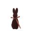 Rabbit Flocked 20cm Brown - Christmas Decorations Brisbane