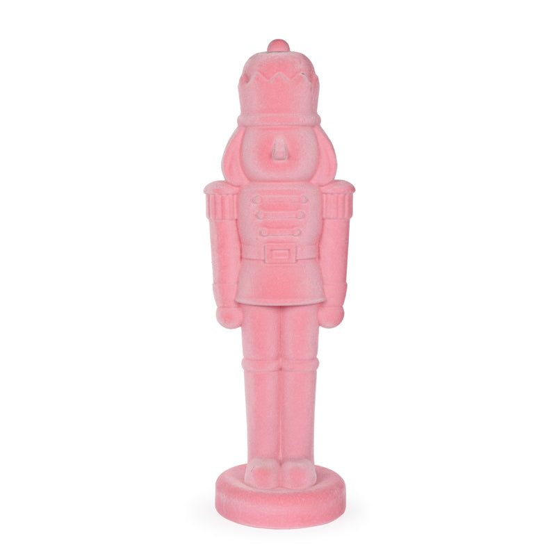 Nutcracker Flocked Pink 81cm