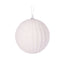 Bauble Ribbed White 10cm