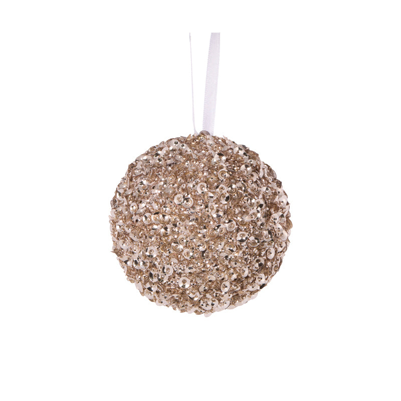 Bauble Champagne Shimmer 10cm