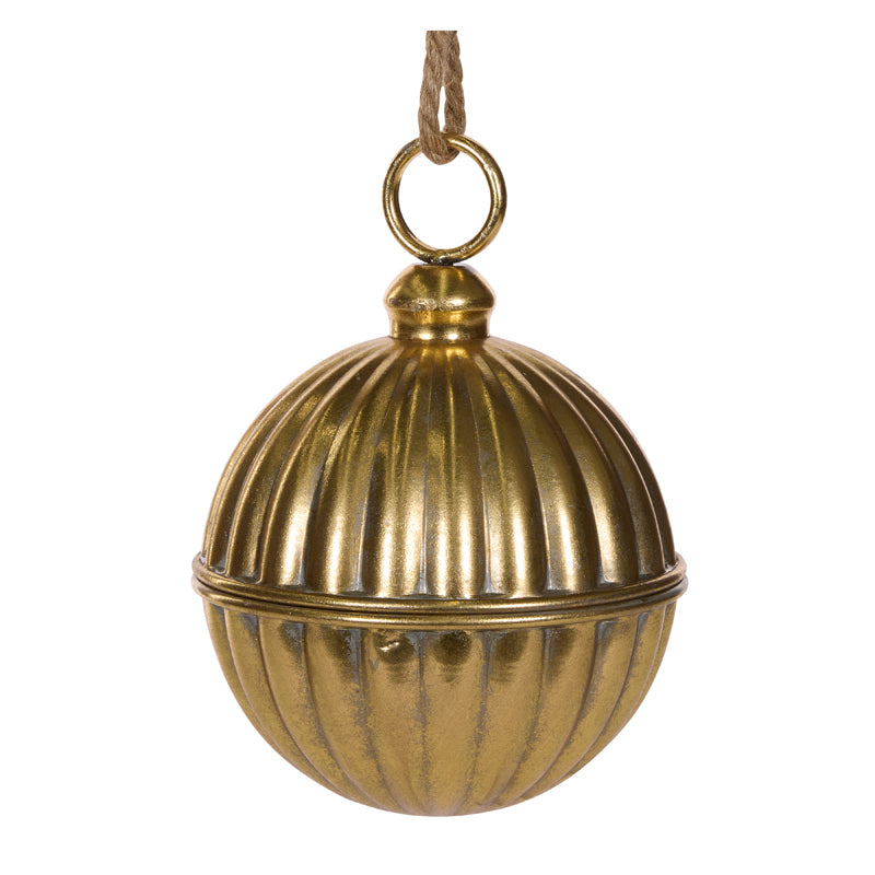 Bell Ribbed Gold  20cm
