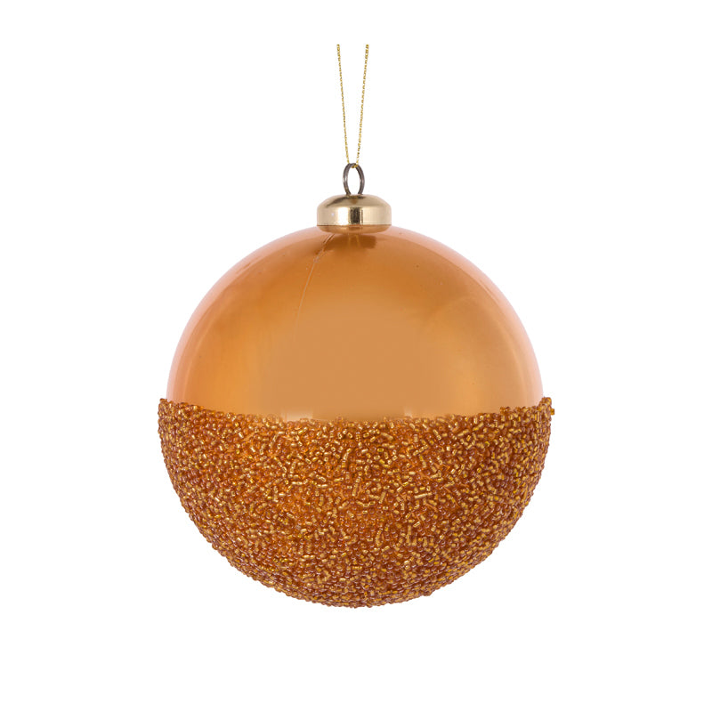 Bauble Orange Sprinkle 12cm
