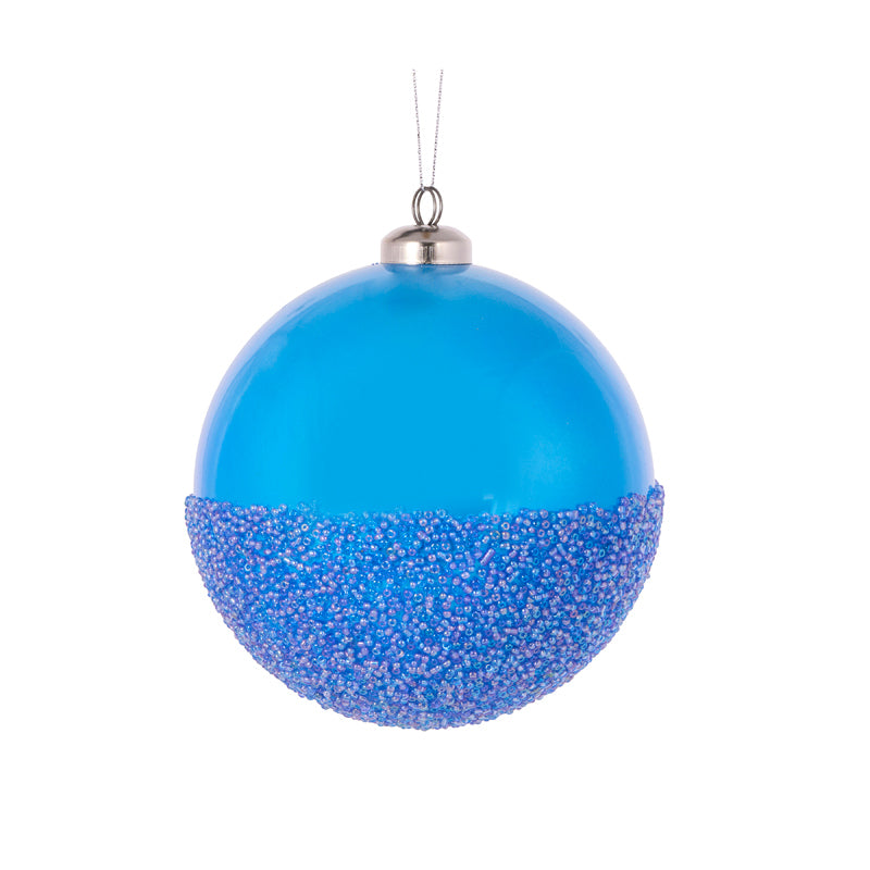 Bauble Blue Sprinkle 12cm