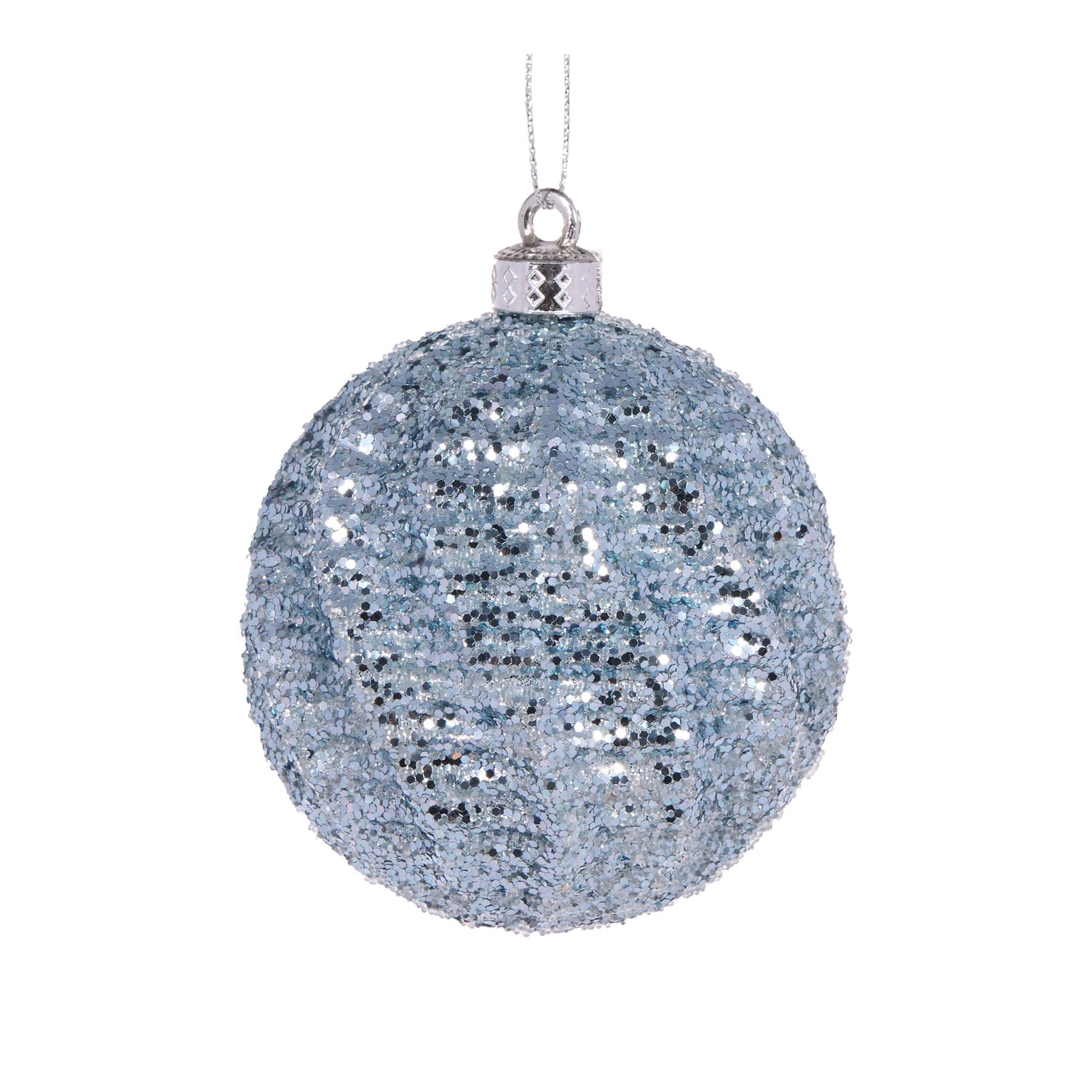 Bauble Swirl Blue 10cm