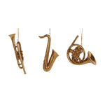 Instruments Hanging Golden 10cm - Christmas Decorations Brisbane