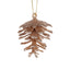 Pinecones Set of 6 Glitter Champagne
