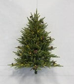 Half Tree Pre-Lit Hanging 80cm
